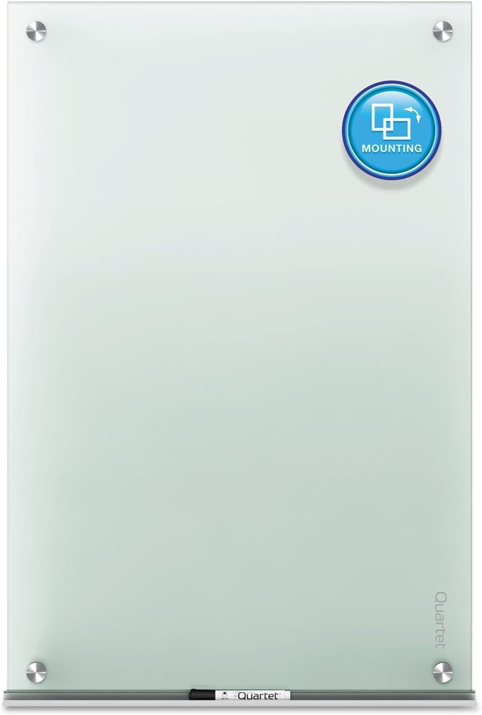 Quartet Whiteboard, Glass Dry Erase Board, Non-Magnetic, 36"W x 24"...