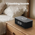 digital alarm clock white noise, loud digital alarm, side view