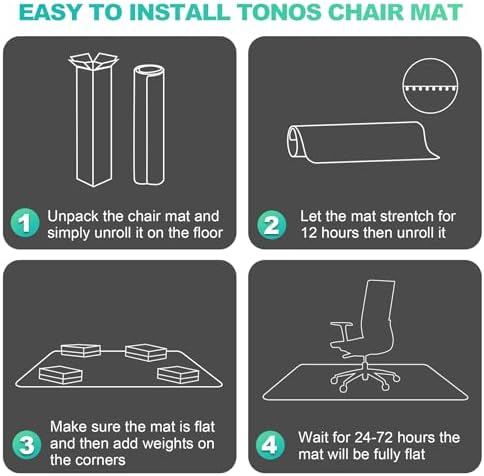Thickened Chair Mat for Carpet- Low Pile Carpet Protector for Office Computer...
