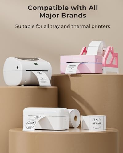 MUNBYN 2 Inch Circle Thermal Labels for Business, 750 Sheets/1 Roll | Thermal Sticker Labels, No BPA and BPS, Self-Adhesive, Print Clear and Sharp, Wide Compatibility