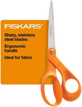 Fiskars 8" Original Orange-Handled Stainless Steel Scissors, Ergonomic and by Fiskars