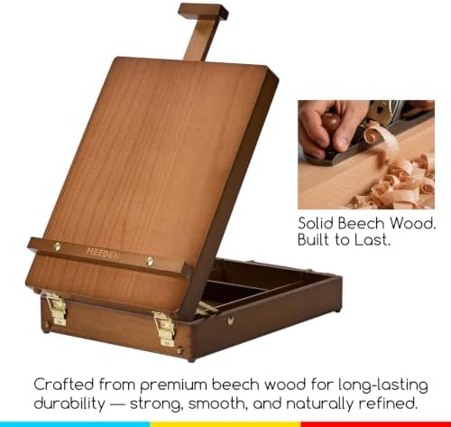 meeden table top easel for painting: portable tabletop, close-up detail