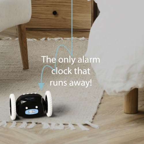clocky runaway digital loud rolling alarm clock for, view 10