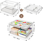 24qt 2packs clear craft organizers and storage with, close-up detail