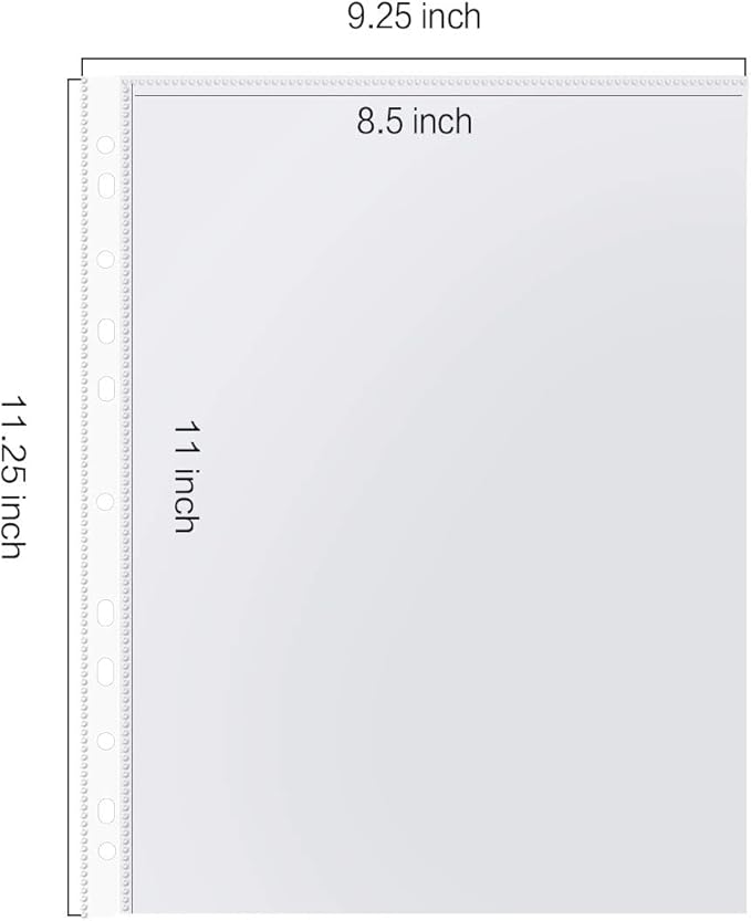 Sheet Protectors, PANDRI 800 Pack Clear Heavy Duty Plastic Page Protectors - Image 2