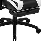 Flash Furniture Optis Black Gaming Desk and Black Footrest Reclining Gaming Chair Set with Cup Holder, Headphone Hook, and Monitor/Smartphone Stand | Cup Holder, Headphone Hook, Monitor/Smartphone Stand