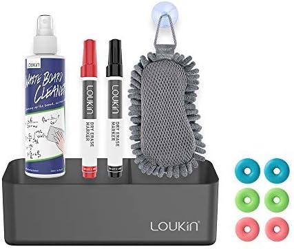LOUKin Magnetic and Adhesive Marker Holder, Dry Erase Accessory Tray Set - Image 4