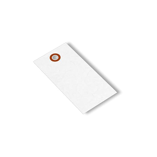 SmartSign 3.75 x 1.875 inch “White” Blank Tyvek Shipping Tags by SmartSign