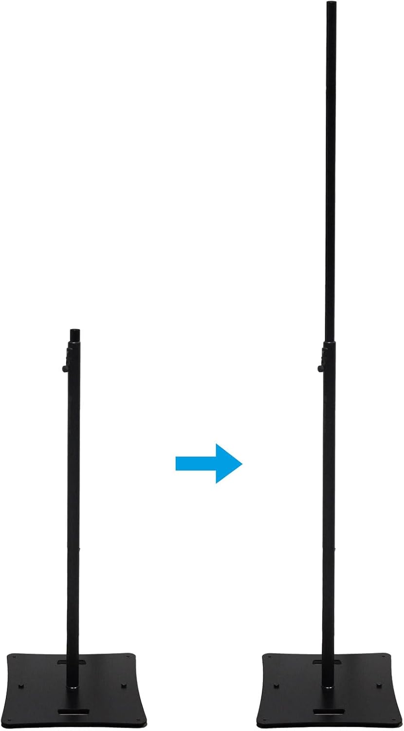 Rockville RLF2 Black 10 Foot Solid Base DJ Speaker/Lighting/Projector Stand