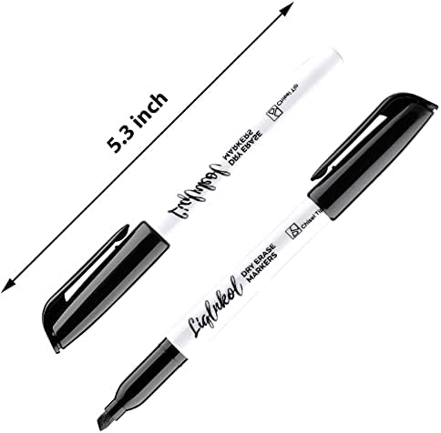 Dry Erase Markers Bulk, 144 Pack Black Whiteboard Markers, Chisel Point Low O...
