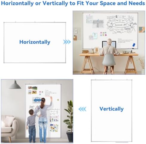 Maxtek White Board Dry Erase 72x48, Large Magnetic Whiteboard for Wall