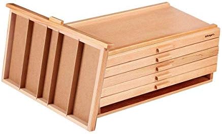 kingart wood 6-drawer artist supply storage box, 15-3/4”, view 10
