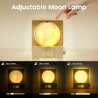sunrise alarm clock, 360-degree rotating moonlight & 10, package contents