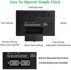 alarm clock,3" led,3-level brightness,battery operated,wall-mount/table-top, close-up detail
