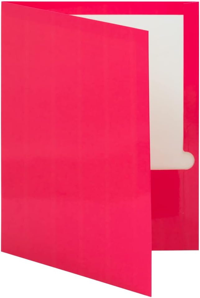 JAM PAPER Laminated Two Pocket Glossy School Folders - Image 5