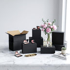 black shipping boxes 11x6x6, 30 pack corrugated cardboard, main product view