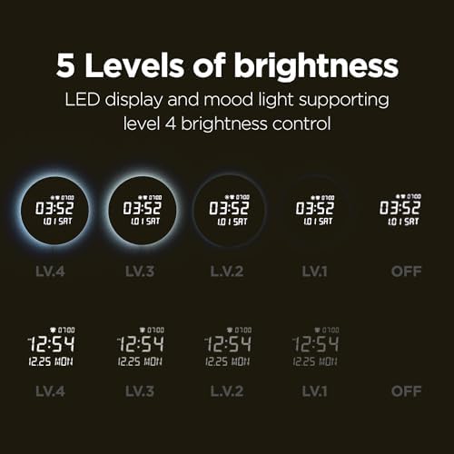 mooas full moon led silent wooden digital wall, package contents