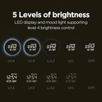 mooas full moon led silent wooden digital wall, package contents