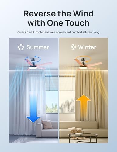 dreo smart ceiling fan with lights, 52 inch on a desk or shelf