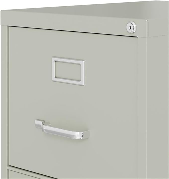 Scranton & Co 4-Drawer 22" Deep Letter Filing Cabinet in Black, Office - Image 4