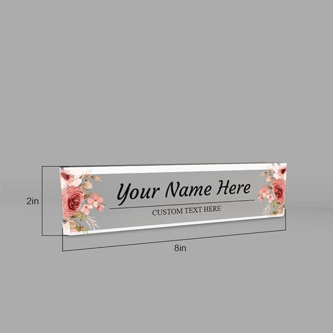 Signs ByLITA Floral Pattern Customized Nameplate | Rustic Rose Personalized - Image 7