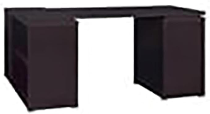 Pemberly Row L Shape Corner Storage Desk in Brown Cappuccino, Letter/Legal File - Image 8