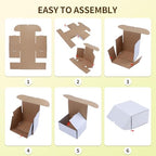 wiftrey 12x9x6 inches white shipping boxes pack of showing dimensions