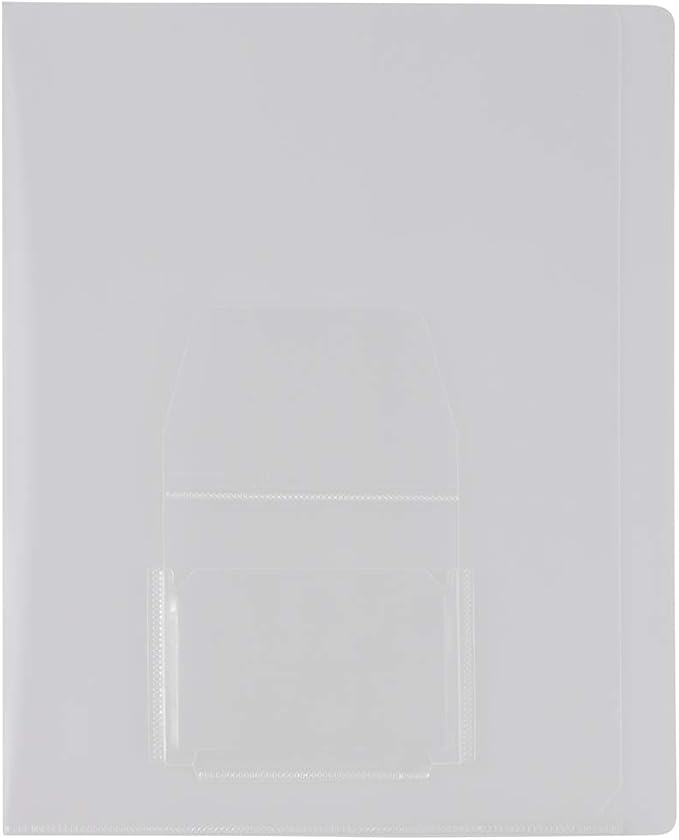 JAM PAPER Plastic Sleeves with Mini Pocket - Image 4