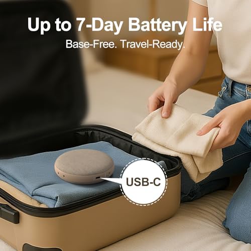reacher travel vibrating alarm clock for heavy sleepers showing dimensions