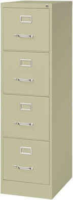 Scranton and Co 22" Deep 4 Drawer Letter File Cabinet in Putty, Fully Assembled - Image 3