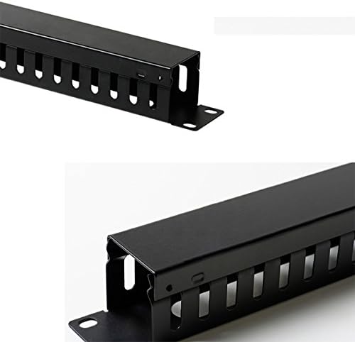 2-Pack 19 Inch 1U Cable Management Horizontal Cable Rack Mount Manager with m...