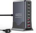 440W USB C Charger Block, 8-Port USB C Charging Station GaN IV Travel by SMSASOEO