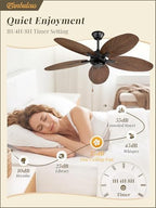 fanbulous 52" tropical outdoor ceiling fan no light showing dimensions