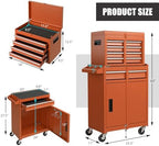 dreamade 5-drawer tool chest combo, rolling tool cabinet, close-up detail