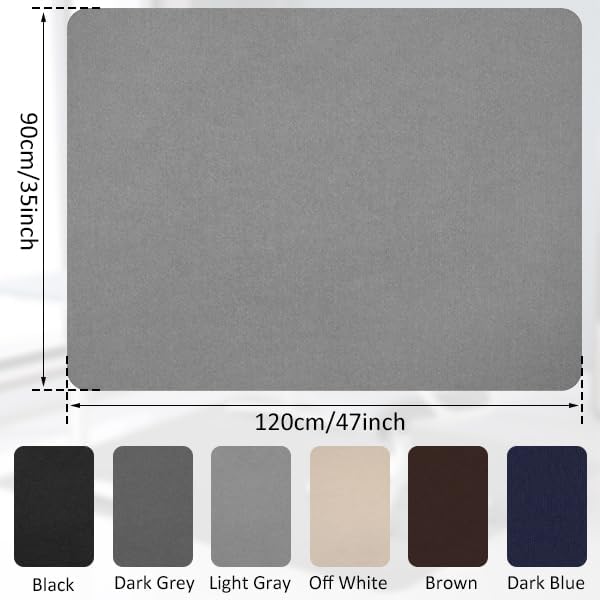 Office Chair Mat for Hardwood Floor&Tile,55"x35" Anti-Slip Desk Chair Mat,Low-Pile Mat,Multi-Purpose Hardwood Floor Protector for Office,Home (Light Grey, 35 * 47IN)