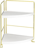 FSyueyun 2-Tier Corner Bathroom Counter Organizer, Tool-Less Installation - Image 4