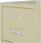 Scranton and Co 22" Deep 4 Drawer Letter File Cabinet in Putty, Fully Assembled - Image 7