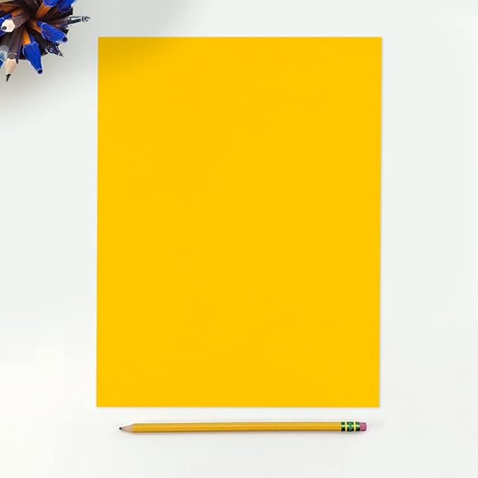 LUXPaper 8.5" x 11" Paper | Letter Size | Sunflower Yellow | 80lb. Text | 500 - Image 3