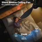 roomratv 52 inch modern ceiling fan with light, package contents