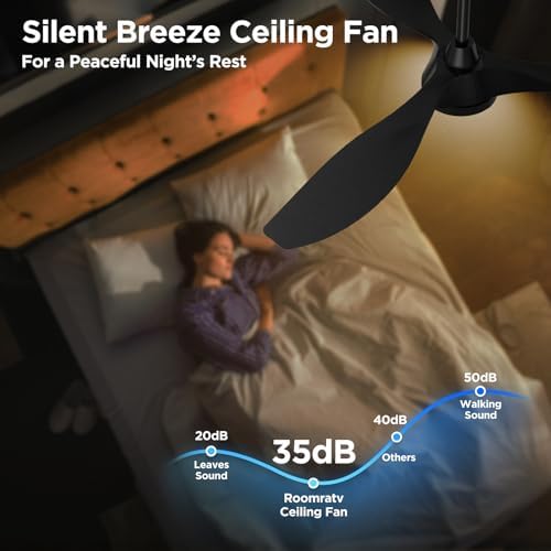 roomratv 52 inch modern ceiling fan with light, package contents
