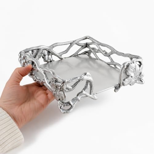 Arthur Court Grape Open Vine Napkin Holder - Durable Aluminum for Kitchen Cou...