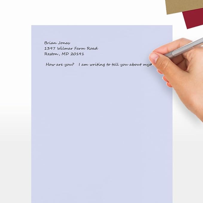 LUXPaper 8.5" x 11" Paper | Letter Size | Lilac Purple | 80lb. Text | 50 Qty - Image 5