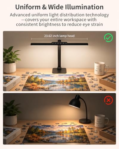 Professional Craft & Artist Lamp, 23.6" Wide LED Workspace Light
