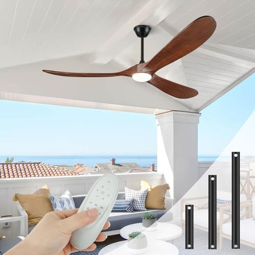 52" ceiling fans with lights and remote control, view 9