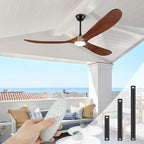 52" ceiling fans with lights and remote control, view 9