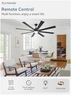 zmishibo 72" ceiling fans with lights for patio, side view