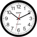 sharp 14-inch battery wall clock, silent non-ticking, easy-read, main product view