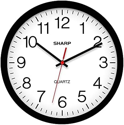 sharp 14-inch battery wall clock, silent non-ticking, easy-read, main product view