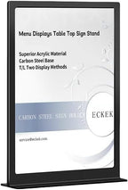 ECKEK Carbon Steel Sign Holder, Menu Displays Double Sided, Table Top Sign Stand by ECKEK
