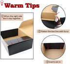hoikwo 20 packs black 12x9x4 medium shipping boxes, side view
